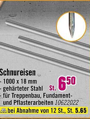 Schnureisen - 1000 x 18 mm, gehärteter Stahl