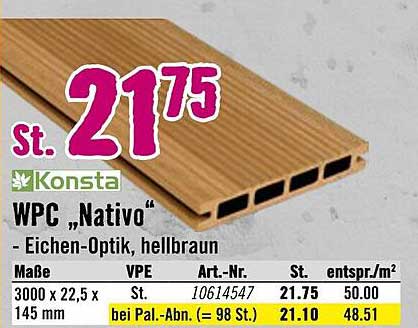 WPC „Nativo“ – Eichen-Optik, hellbraun