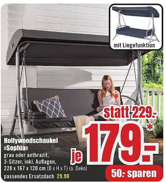 Hollywoodschaukel Sophia Ersatzdach