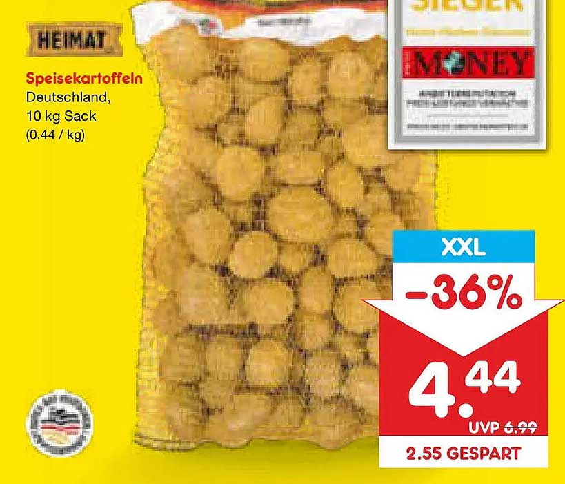Speisekartoffeln Deutschland, 10 kg Sack (0.44 / kg)