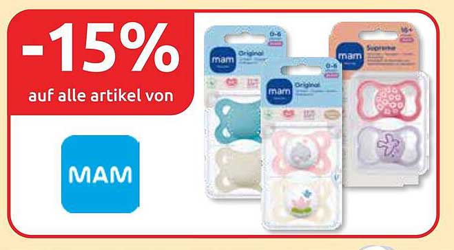 -15% auf alle Artikel von MAM