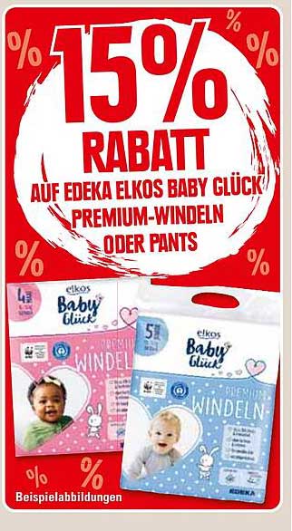 15% Rabatt auf Edeka Elkos Baby Glück Premium-Windeln oder Pants