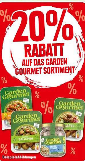 20% Rabatt auf das Garden Gourmet Sortiment