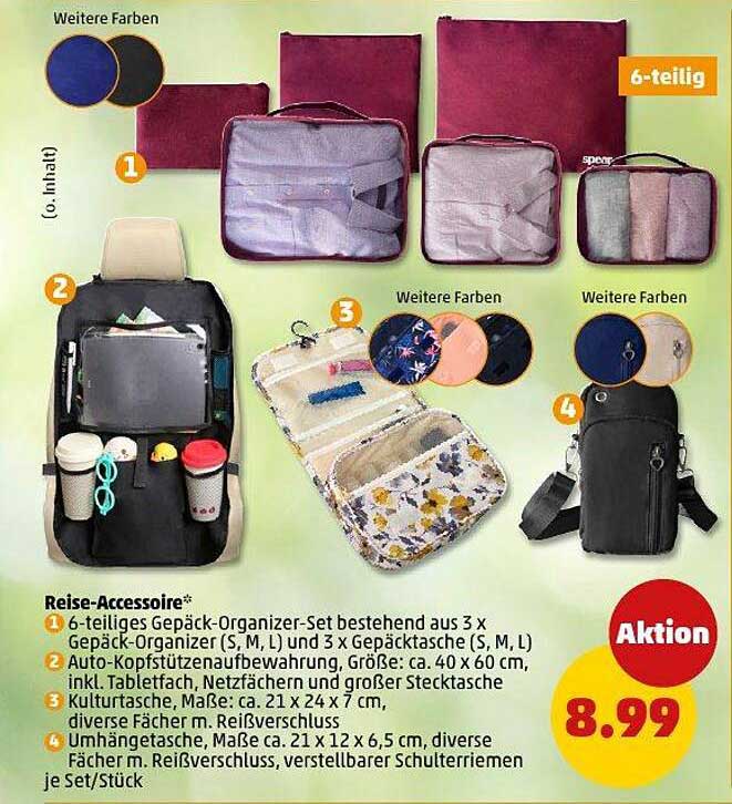 6-teiliges Gepäck-Organizer-Set