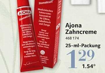 Ajona Zahncreme 25-ml-Packung