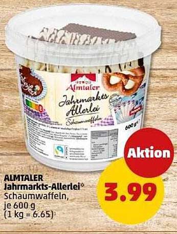ALMTALER Jahrmarks-Allerlei* Schaumwaffeln, je 600 g