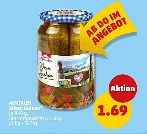 ALMTALER Wiesn Gurken 840 g