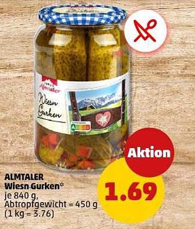 ALMTALER Wiesn Gurken* 840 g