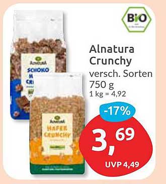 Alnatura Crunchy - verschiedene Sorten 750 g