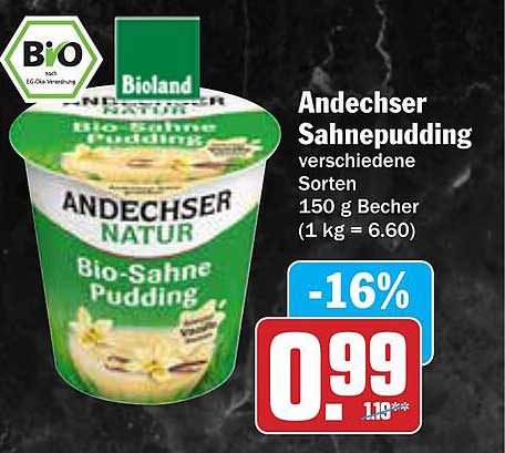 Andechser Sahnepudding verschiedene Sorten 150 g Becher