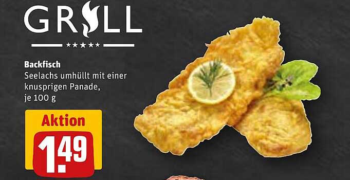 Backfisch Seelachs umhüllt mit knuspriger Panade, je 100 g