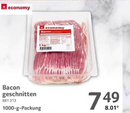 Bacon geschnitten 1000-g-Packung