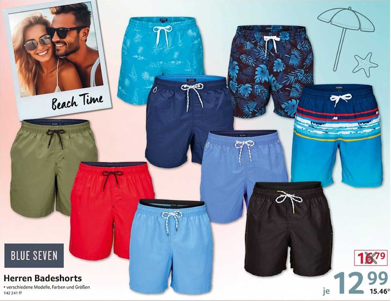 Badeshorts Herren – Blue Seven