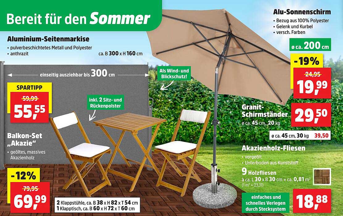Balkon-Set „Akazie“