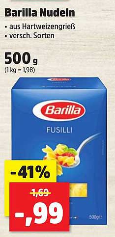 Barilla Nudeln 500 g - aus Hartweizengrieß - verschiedene Sorten