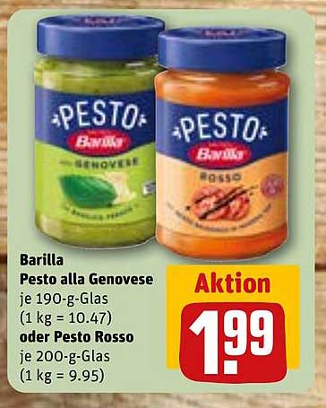 Barilla Pesto alla Genovese oder Pesto Rosso - Angebot