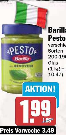 Barilla Pesto verschiedene Sorten 200-190g Glas