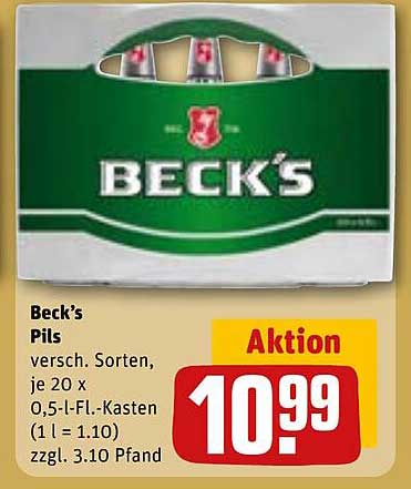 Beck's Pils 20 x 0,5 l-Fl. Kasten