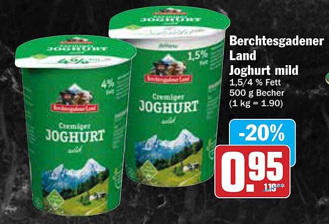 Berchtesgadener Land Joghurt mild 500 g Becher