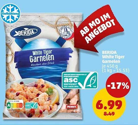 BERIDA White Tiger Garnelen 450 g