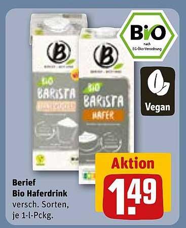 Berief Bio Haferdrink verschieden. Sorten, je 1-l-Pckg.