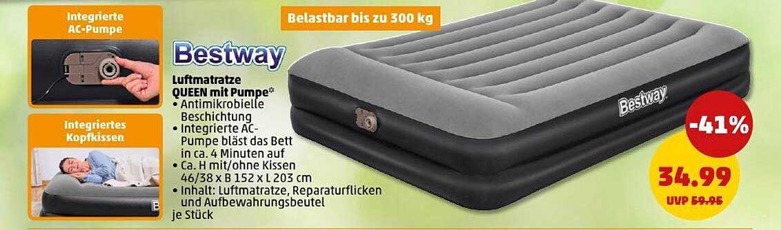 Bestway Luftmatratze QUEEN mit Pumpe