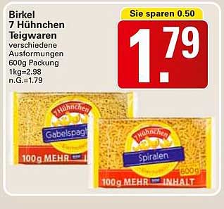Birkel 7 Hühnchen Teigwaren 600g Packung