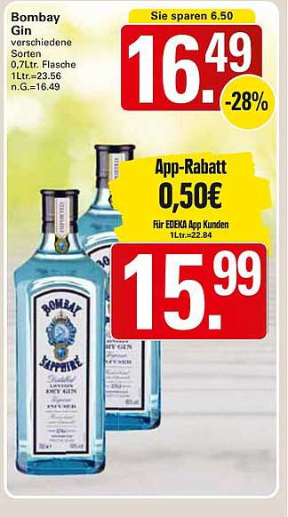 Bombay Gin verschiedene Sorten