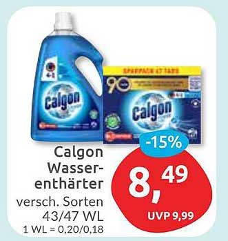 Calgon Wasserenthärter verschiedene Sorten 43/47 WL