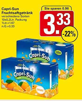 Capri-Sun Fruchtsaftgetränk – verschiedene Sorten