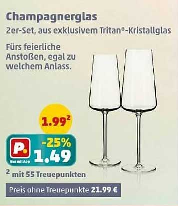 Champagnerglas 2er-Set, aus exklusivem Tritan®-Kristallglas