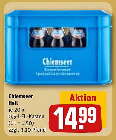Chiemseer Hell - 20 x 0,5 l-Flaschen im Kasten