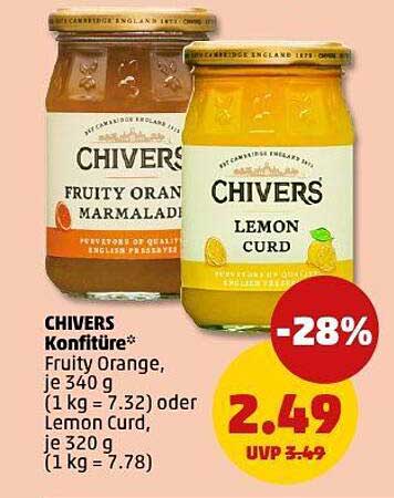 CHIVERS Konfitüre - Fruity Orange und Lemon Curd