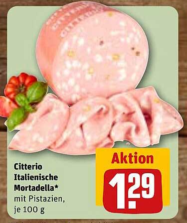 Citterio Italienische Mortadella mit Pistazien, je 100 g