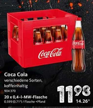 Coca Cola 20 x 0,4-l-MW-Flasche