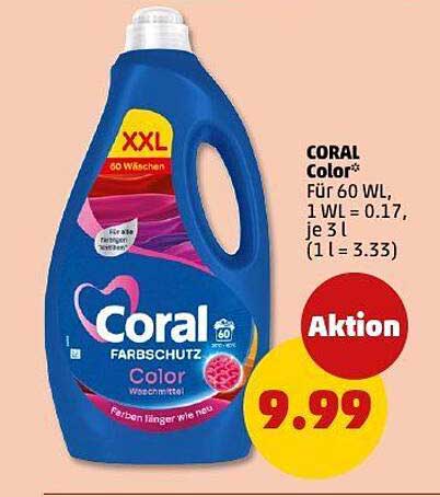 CORAL Color Waschmittel 3l - Farbschutz für Ihre Wäsche