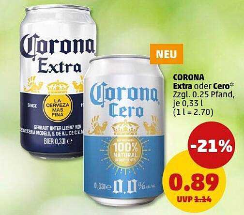 CORONA Extra oder Cero - Jetzt sparen!