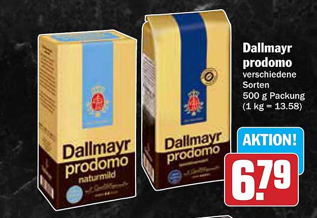 Dallmayr prodomo verschiedene Sorten 500 g Packung