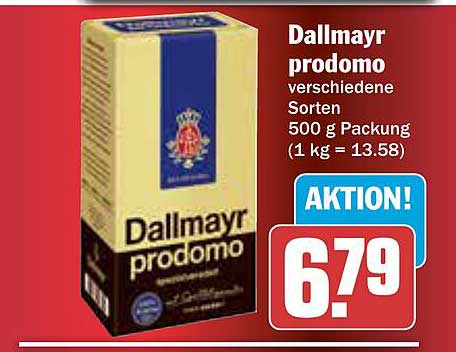 Dallmayr prodomo verschiedene Sorten 500 g Packung