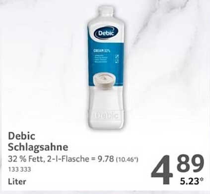 Debic Schlagsahne 32 % Fett, 2-l-Flasche