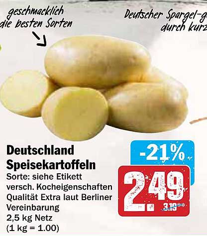 Deutschland Speisekartoffeln 2,5 kg Netz