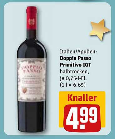 Doppio Passo Primitivo IGT halbtrocken, je 0,75-l-Fl.