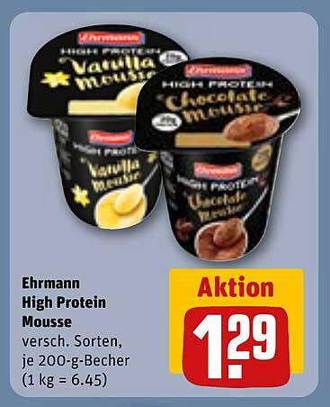 Ehrmann High Protein Mousse - verschiedene Sorten, je 200-g-Becher
