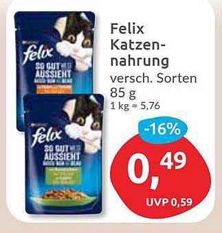 Felix Katzennahrung verschiedene Sorten 85 g