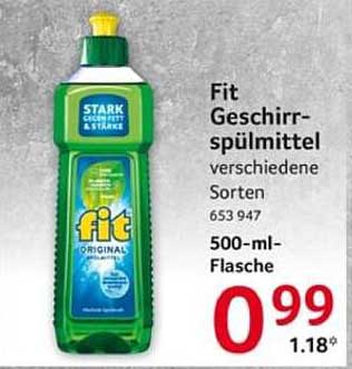 Fit Geschirrspülmittel 500 ml – verschiedene Sorten