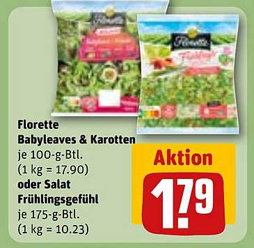 Florette Babyleaves & Karotten oder Salat Frühlingsgefühl je 100-g-Btl. und je 175-g-Btl.