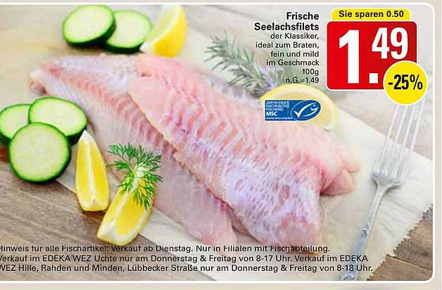 Frische Seelachfilets - der Klassiker, ideal zum Braten