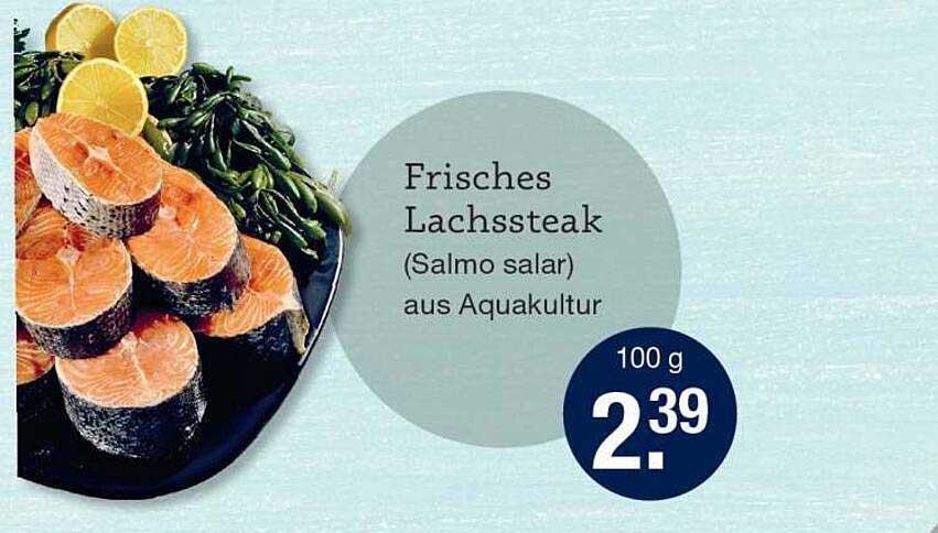 Frisches Lachssteak (Salmo salar) aus Aquakultur