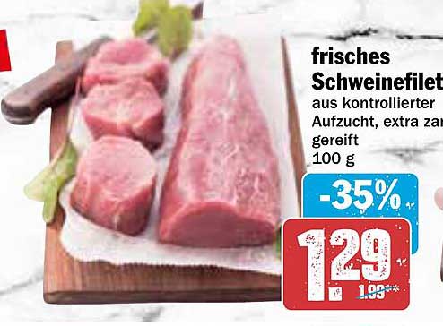 frisches Schweinefilet aus kontrollierter Aufzucht, extra zart gereift