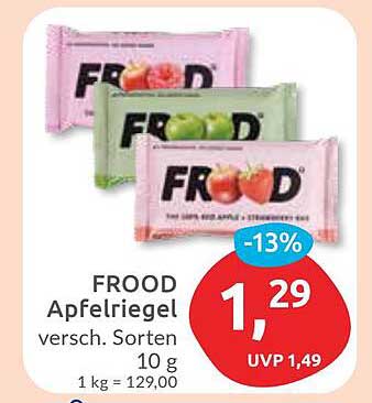 FROOD Apfelriegel – versch. Sorten